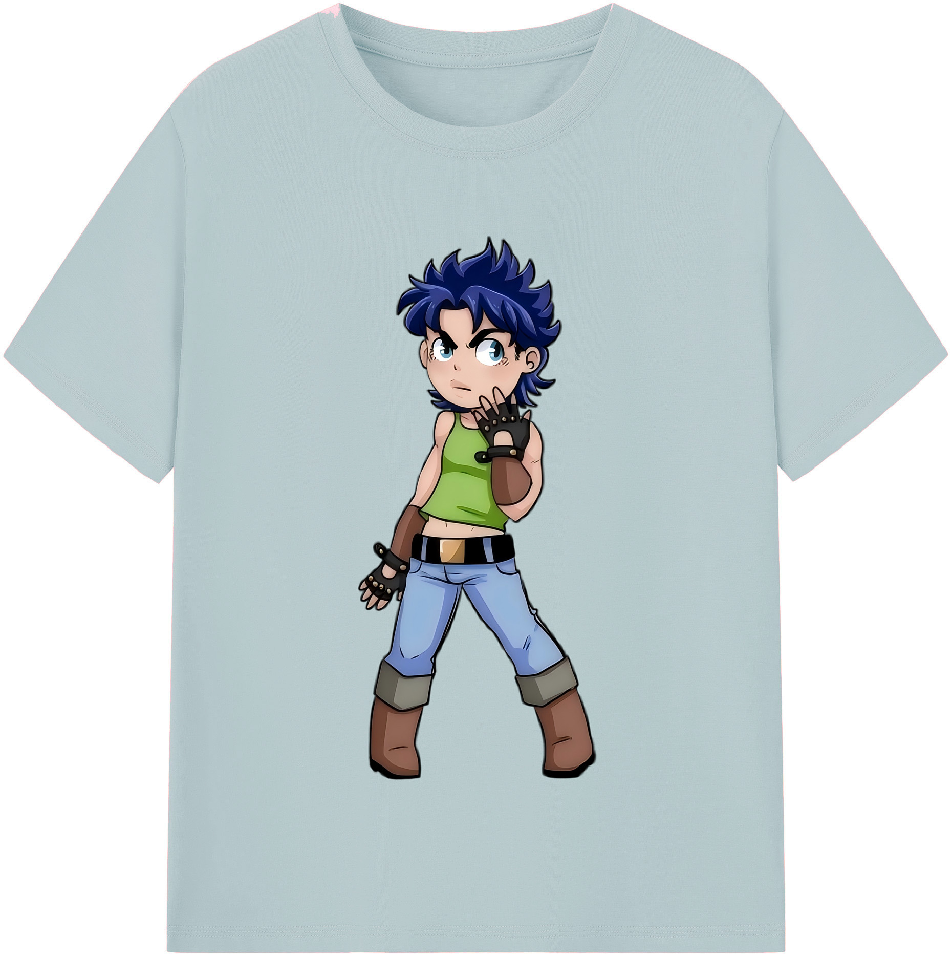 （画像用） ジョジョの奇妙な冒険 広瀨康一 JoJo's Bizarre Adventure Hirose Koichi 綿100％半袖Tシャツ（フロントプリント）